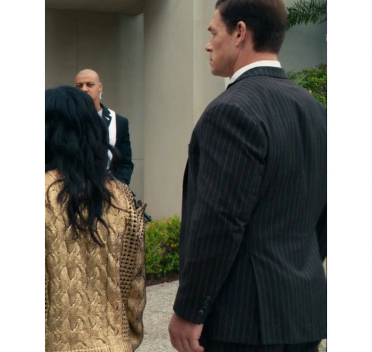 Noel-2024-Jackpot-Movie-John-Cena-Black-Stripped-Suit-sale