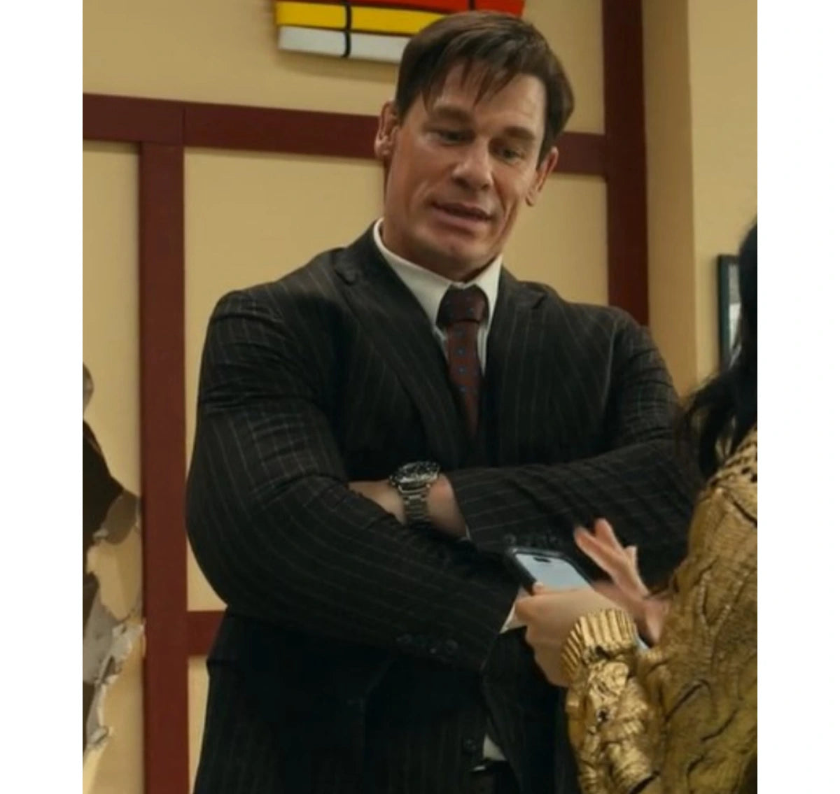 Noel-2024-Jackpot-Movie-John-Cena-Black-Stripped-Suit
