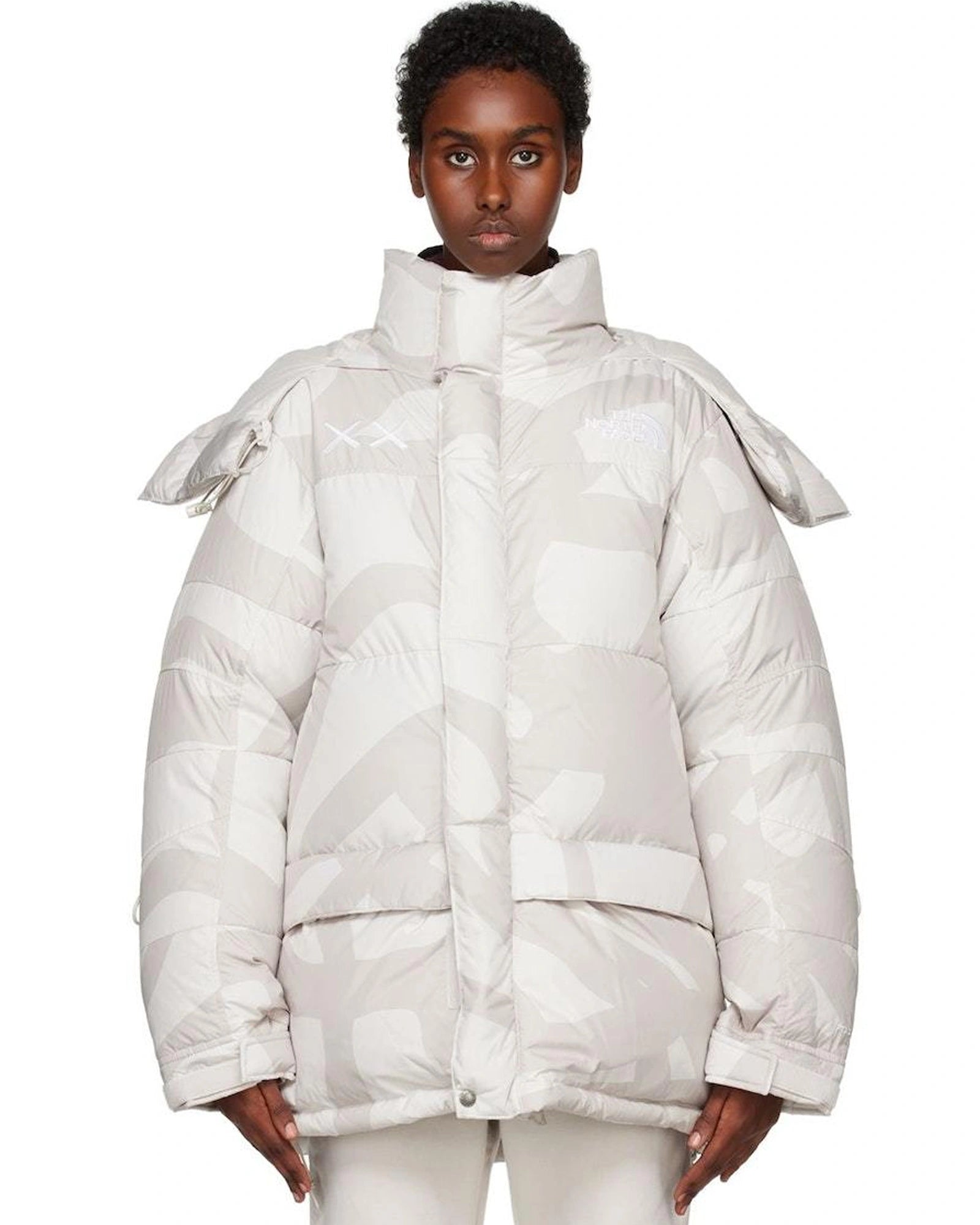 North-Face-X-Kaws-Jacket-White