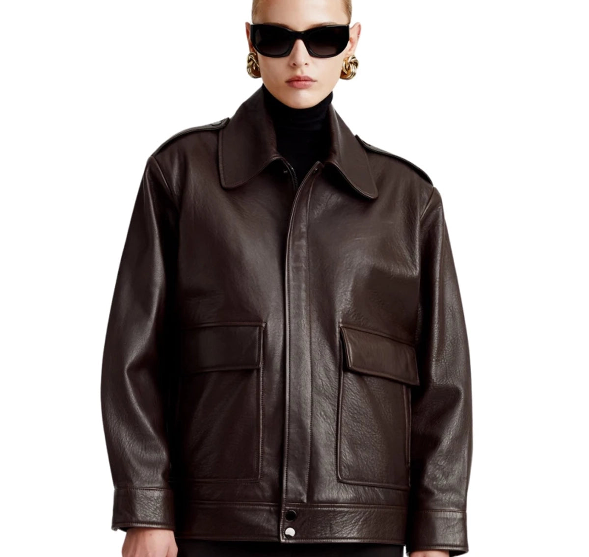 Nour_Hammour_Leather_Jacket_Drey_For_Sale