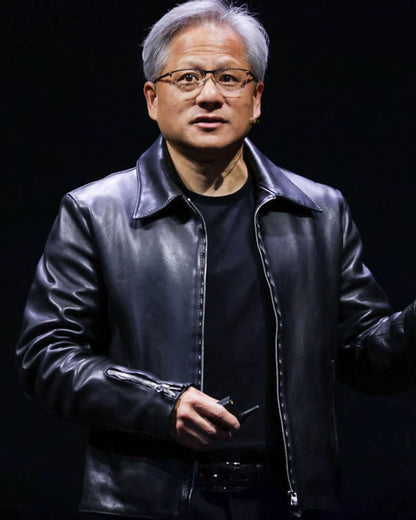 Jensen Huang Leather Jacket