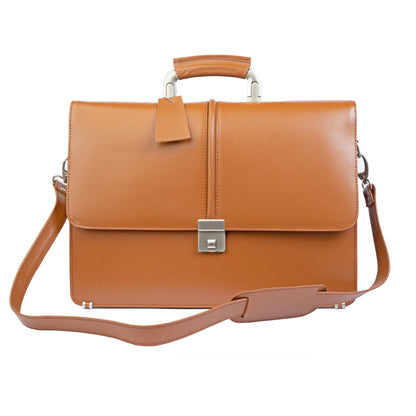Modern Leather Office Bag with Lock