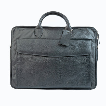 Vintage Midnight Leather Laptop Bag
