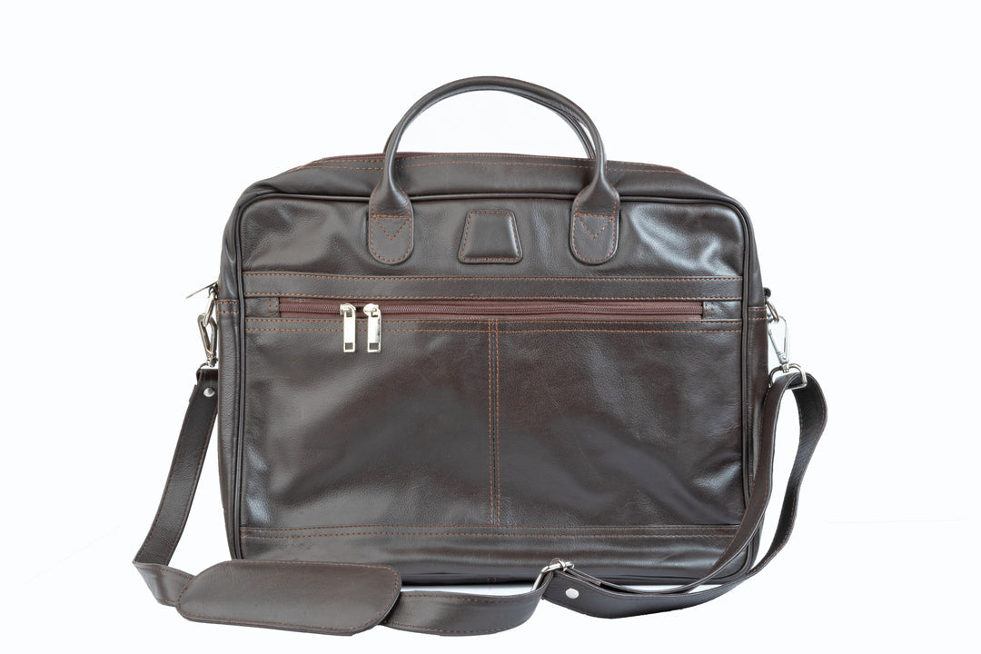 Slim Leather Office Bag For Laptop