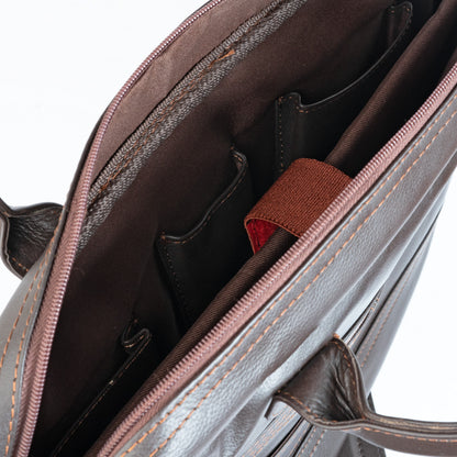 Slim Leather Office Bag For Laptop