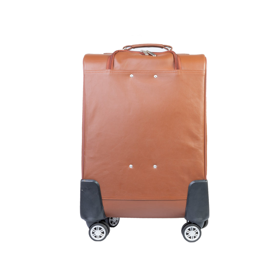 Modern Spin Leather Cabin Trolley Bag