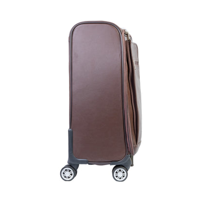 Modern Spin Leather Cabin Trolley Bag