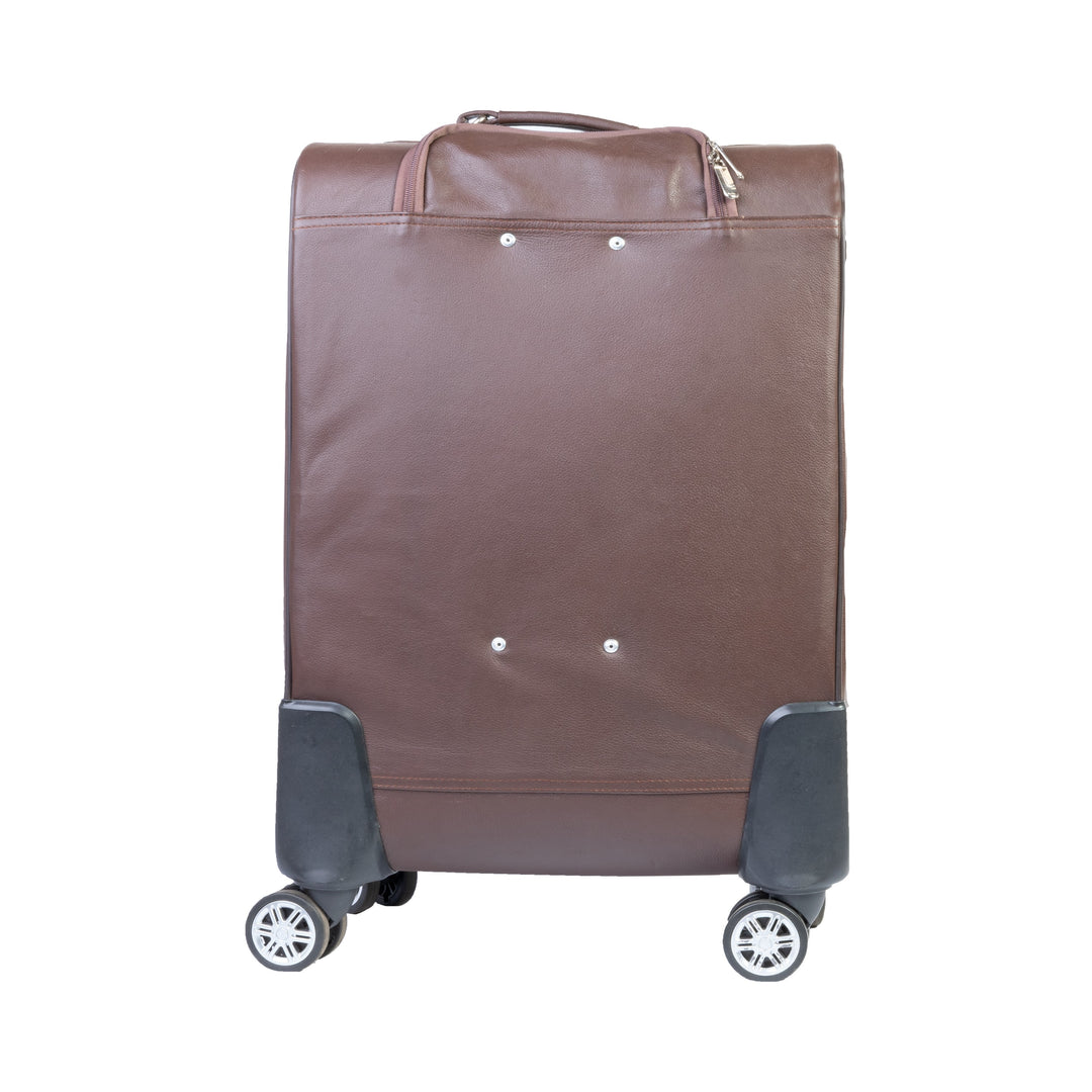 Modern Spin Leather Cabin Trolley Bag