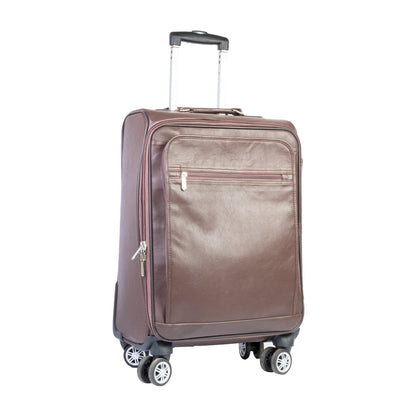 Modern Spin Leather Cabin Trolley Bag