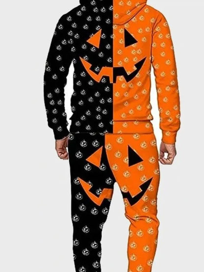 Orange and Black Pumpkin Tracksuit