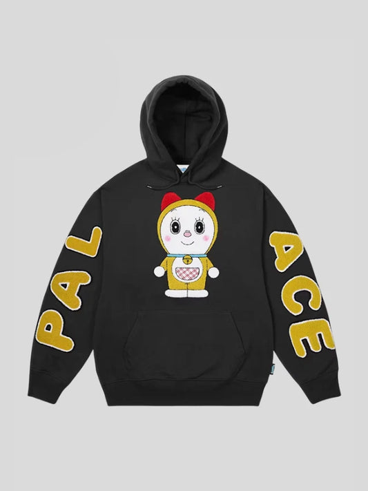 Palace-Doraemon-Hoodie-Black