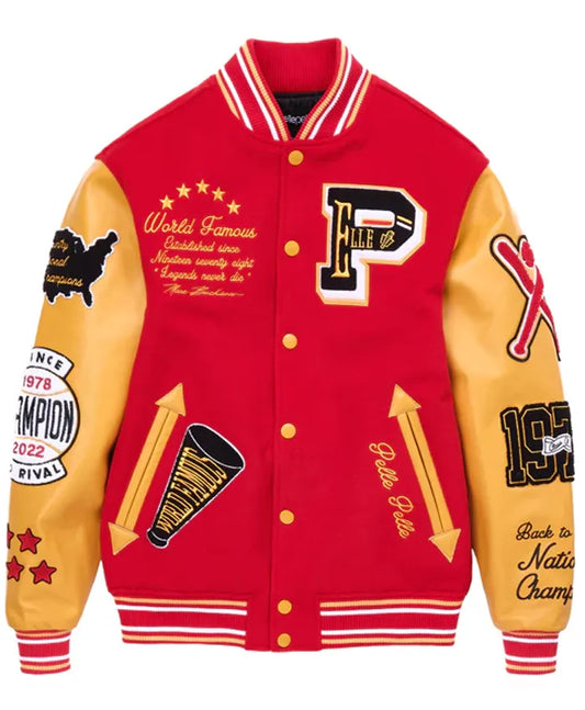 World Famous Varsity Jacket Men, Red