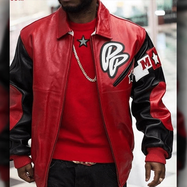 Halloween Jacket - Pelle Red and Black Club Leather Jacket