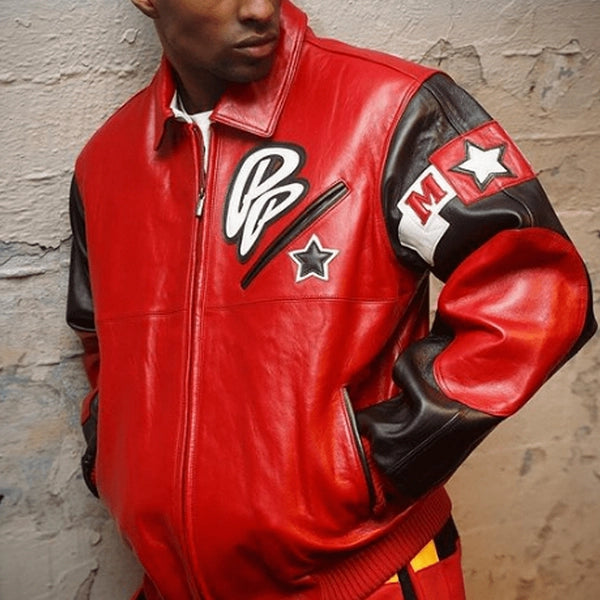 Halloween Jacket - Pelle Red and Black Club Leather Jacket