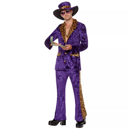 Pimp Named Slickback Costume Purple