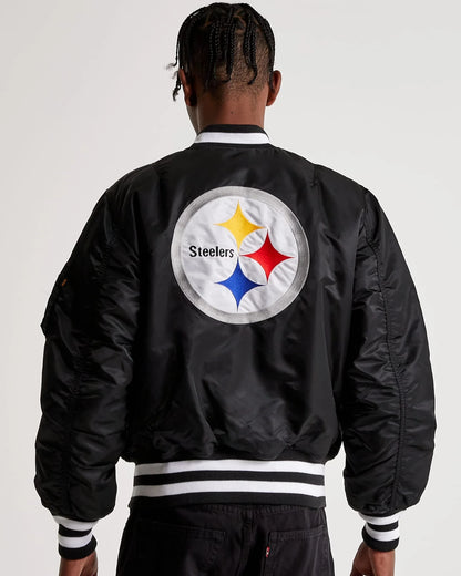 Pittsburgh-Steelers-Bomber-Black-Jacket