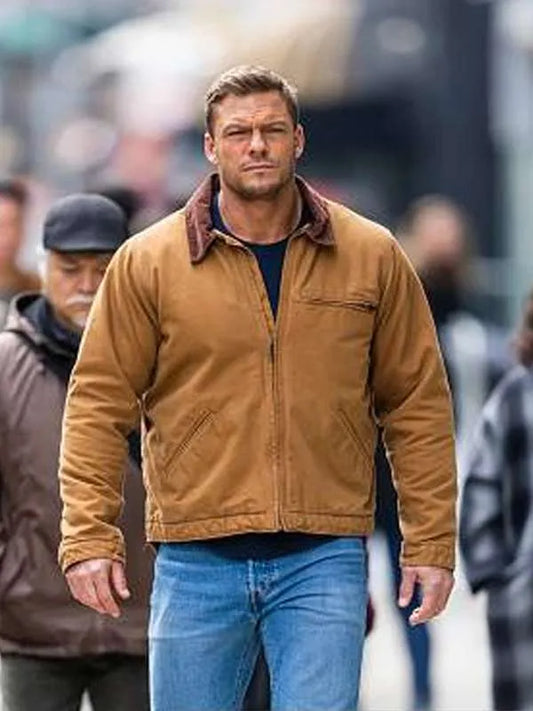 Reacher-S02-Alan-Ritchson-Brown-Cotton-Jacket