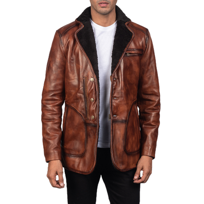 Rocky-Brown-Shearling-Leather-Coat