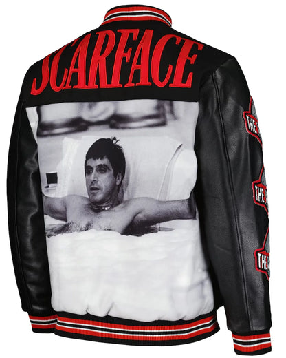 Scarface-Reason-Unisex-Patch-Full-Snap-Varsity-Jacket-Black