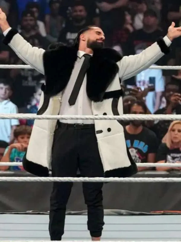 Seth-Rollins-APW-WWE-RAW-White-Leather-Coat