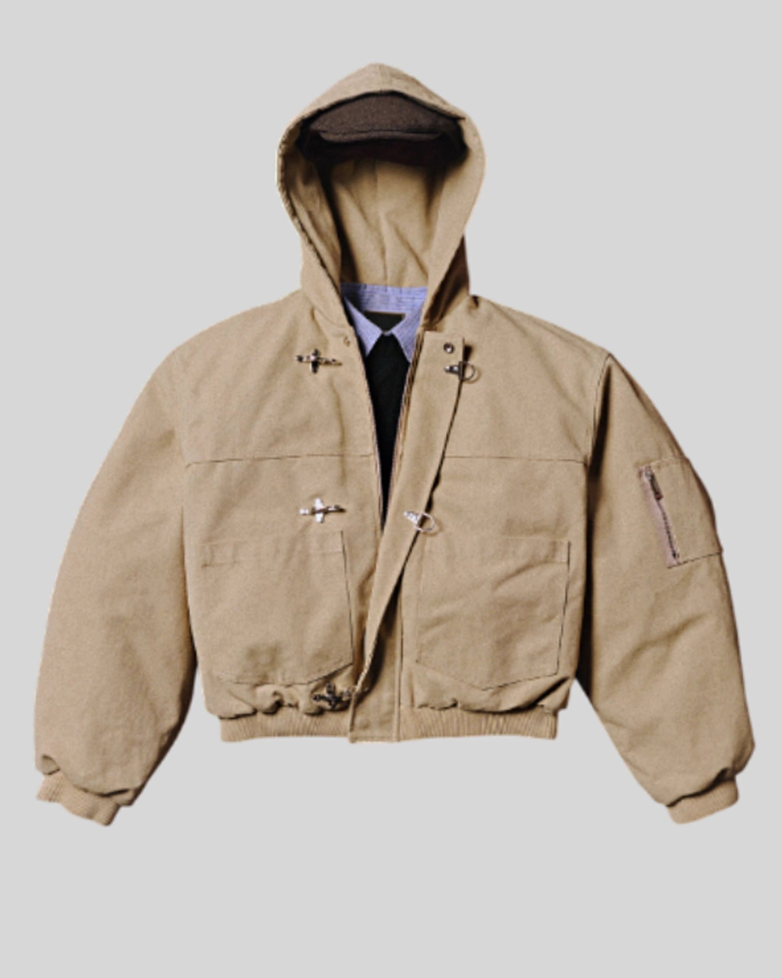 Shinzo-Shige-15oz-Canvas-Clasp-Beige-Jacket