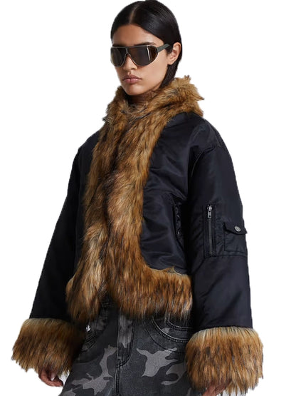 Shop Jaded London Fur Jacket