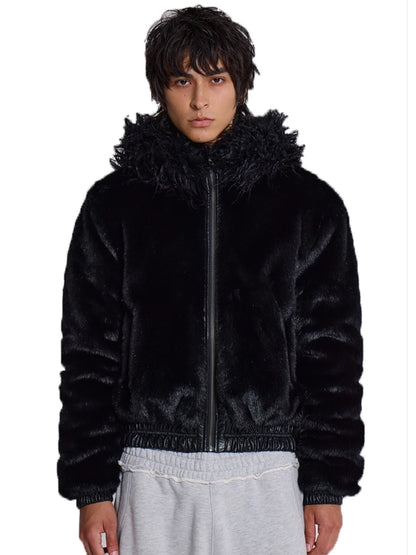 Shop Jaded London Fur Jacket Men