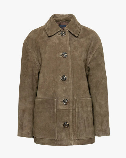 Soeur-Vincenzo-Suede-Jacket-Dark-Khaki