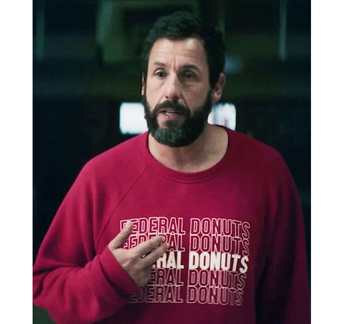 Stanley-Beren-Hustle-2022-Adam-Sandler-Federal-Donuts-Sweatshirt