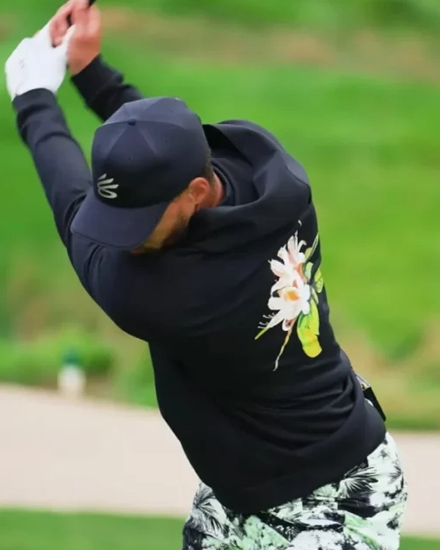 Stephen-Curry-Golf-Logo-Flower-Hoodie