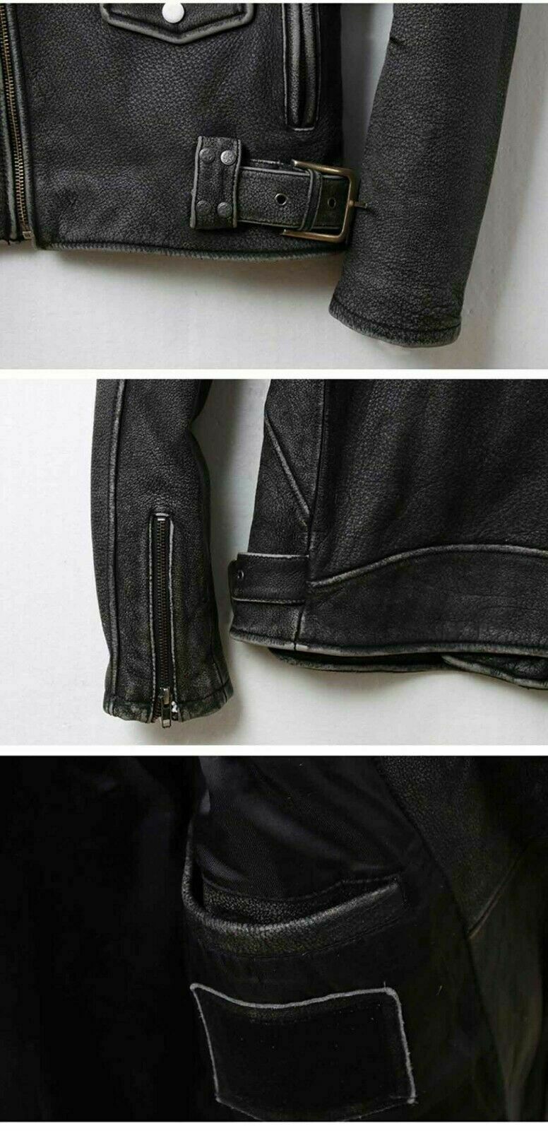 Stonewash Distressed Vintage Leather Jacket Sale