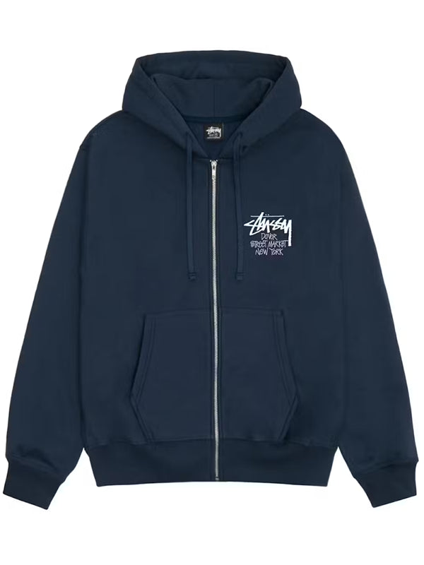 Stussy New York Hoodie Navy Zip