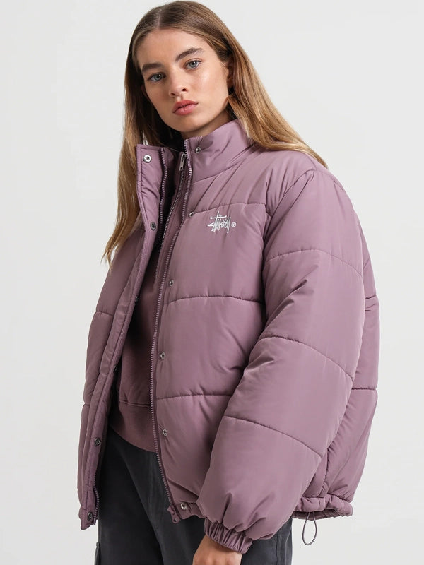Stussy Puffer Jacket Pink Women