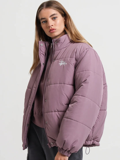 Stussy Puffer Jacket Pink Women