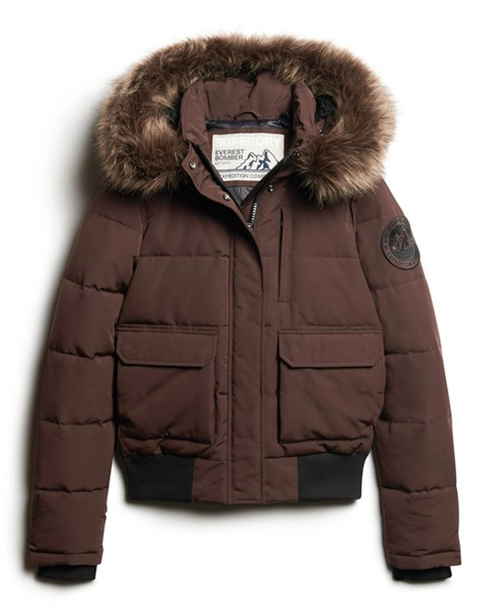Superdry-Everest-Hooded-Bomber-Brown-Jacket-Sale