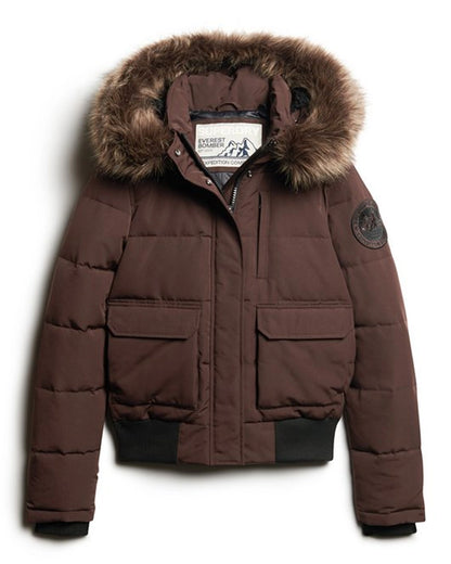 Superdry-Everest-Hooded-Bomber-Brown-Jacket-Sale