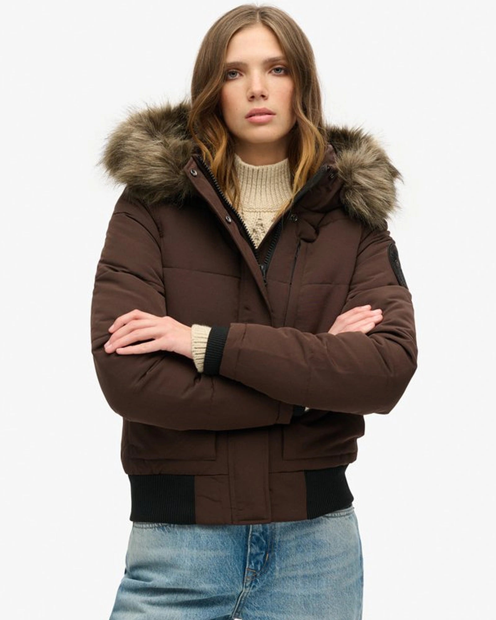 Superdry-Everest-Hooded-Bomber-Brown-Jacket