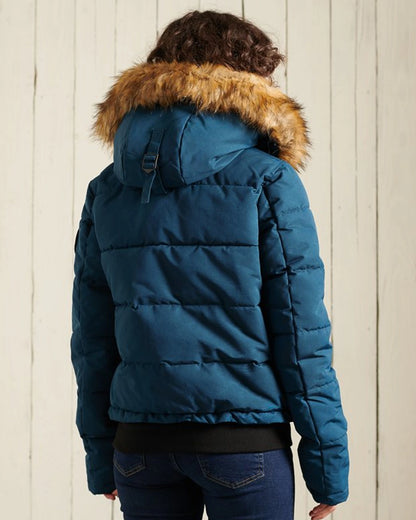 Superdry-Womens-Blue-Everest-Hooded-Bomber-Jacket-Back