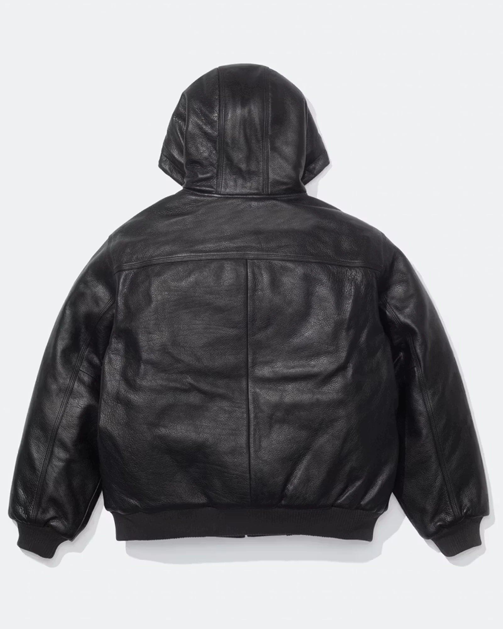 Supreme-Dickies-Hooded-Leather-Jacket-Back