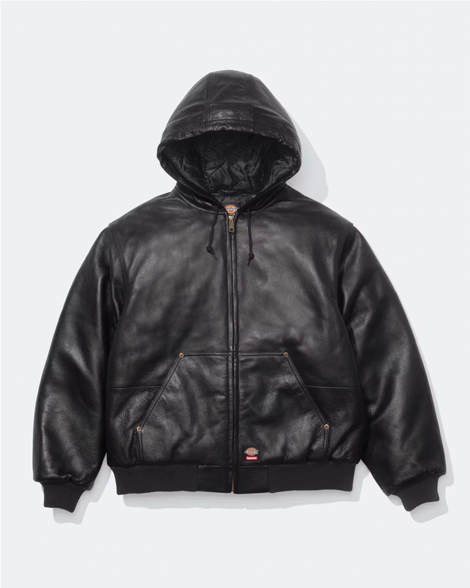 Supreme-Dickies-Hooded-Leather-Work-Jacket