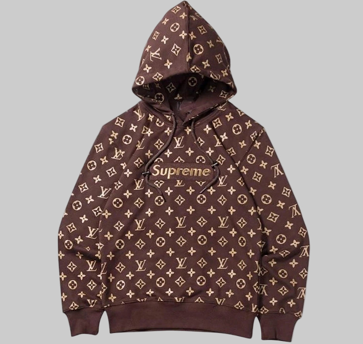 Supreme_LV_Hoodie_Brown