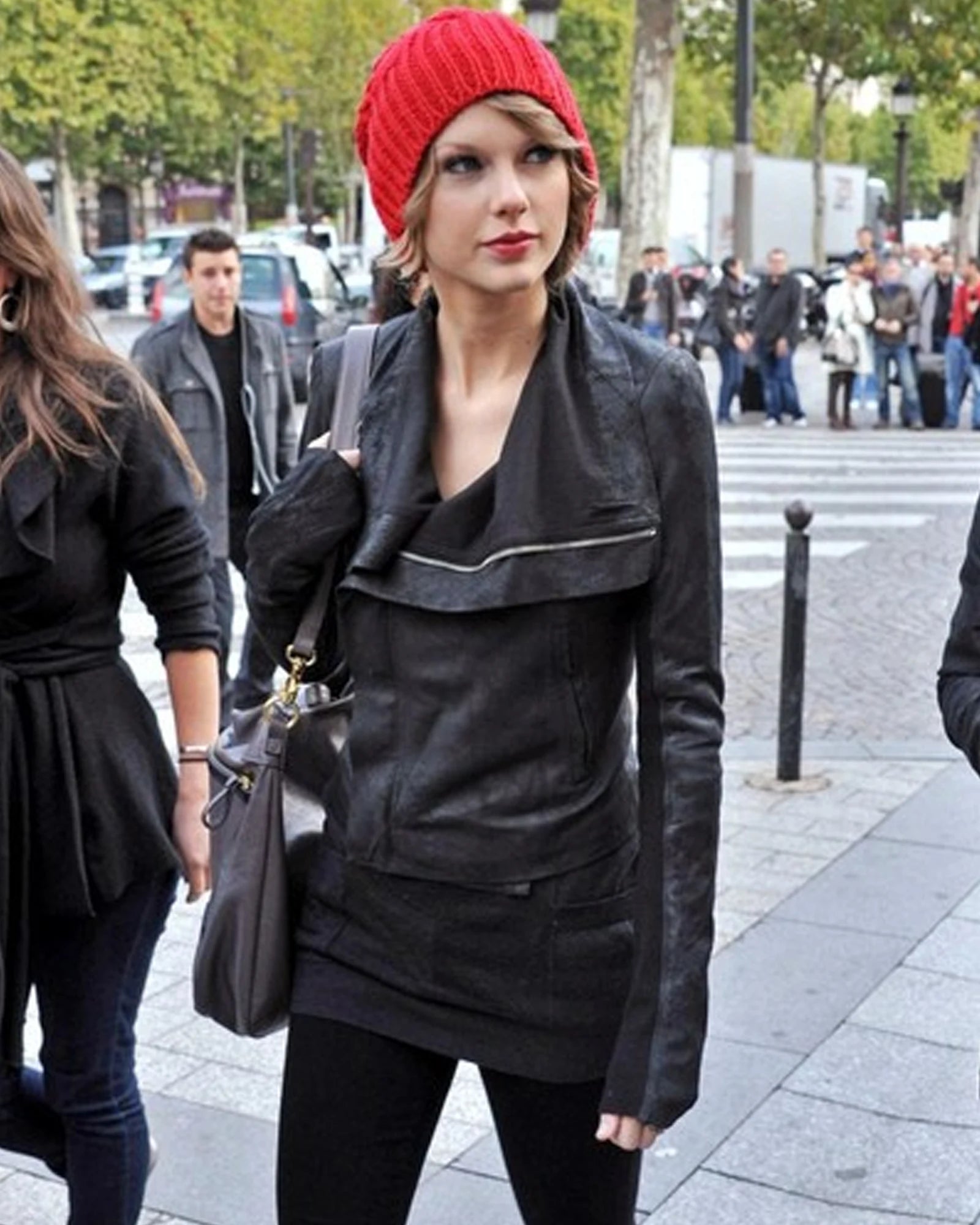 Taylor-Swift-Rick-Owens-Leather-Jacket