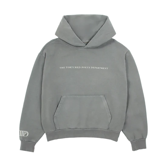 Taylor Swift The Tortured Poets Department Gray Hoodie