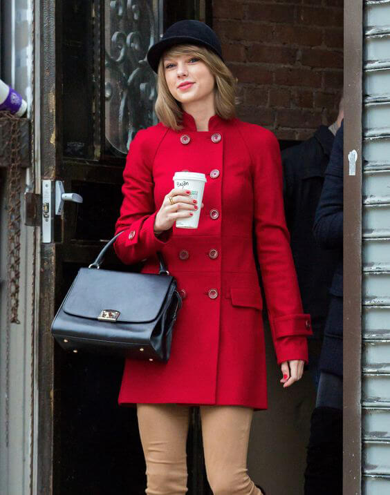 Taylor Swift Red Double Breasted Trench Coat