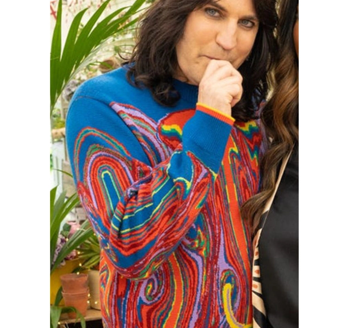 The-Great-British-Bake-Off-S15-Noel-Fielding-Multicolor-Printed-Sweater