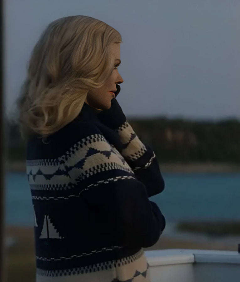 The Perfect Couple Nicole Kidman Blue Cardigan