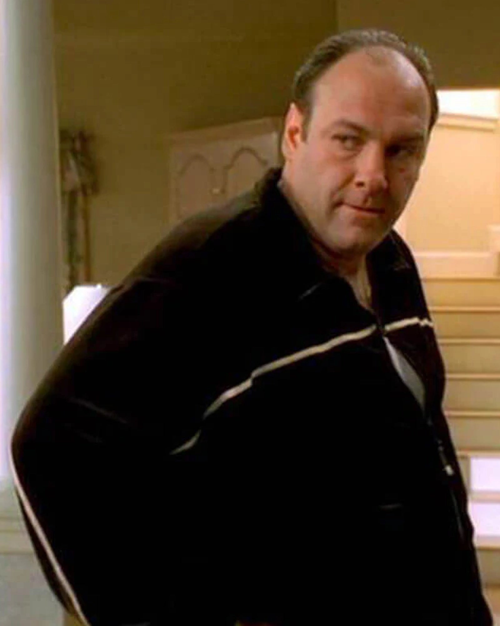 The-Sopranos-James-Gandolfini-Velvet-Tracksuit-Jacket-Black