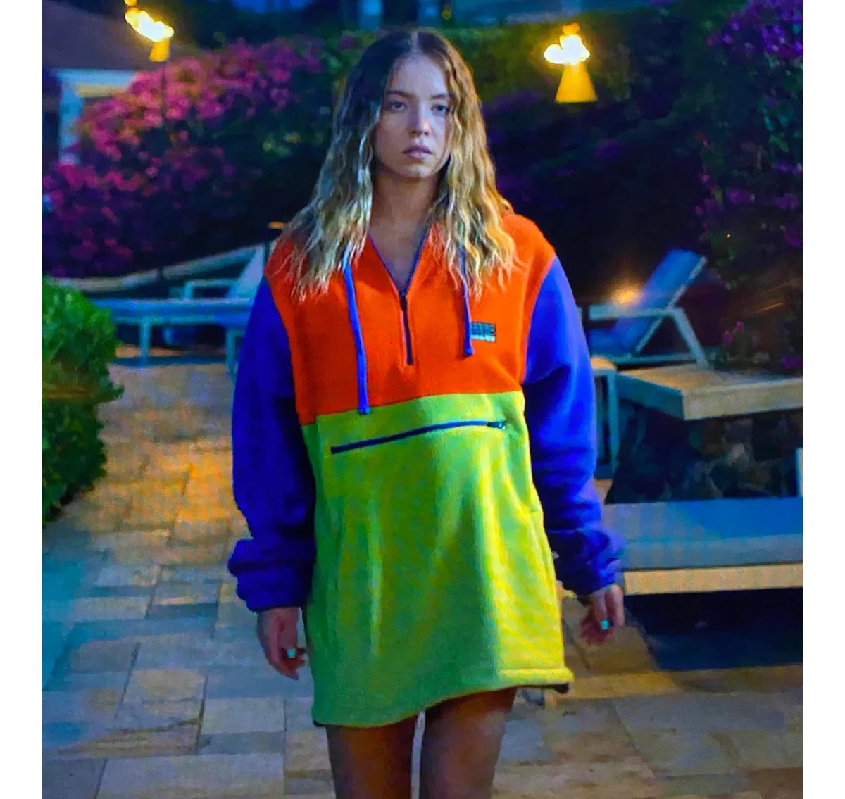 The_White_Lotus_Sydney_Sweeney_Colorblock_Hoodie