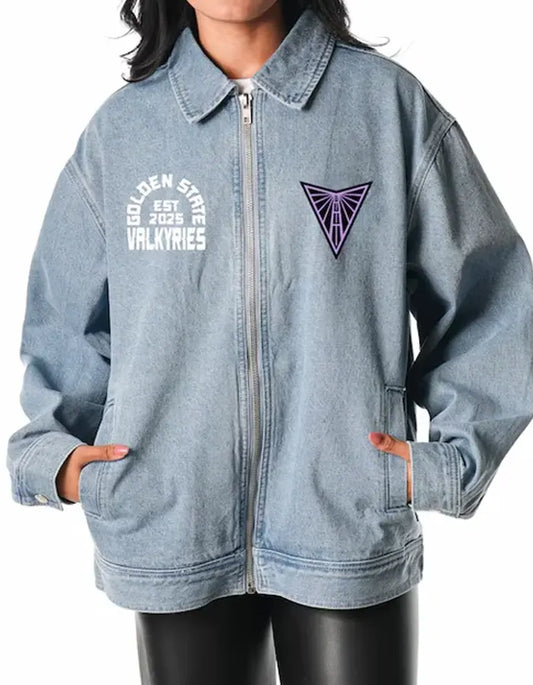 The_Wild_Collective_Golden_State_Valkyries_Denim_Jacket