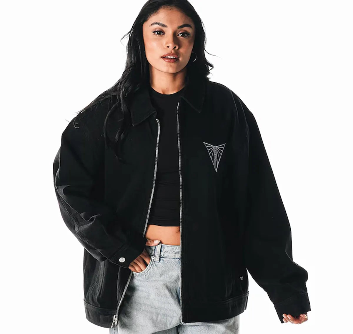 The Wild Collective Golden State Valkyries Denim Jacket
